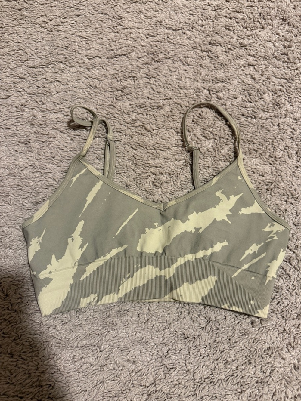 Goddess Olive Green and Cream Camouflage Bralette